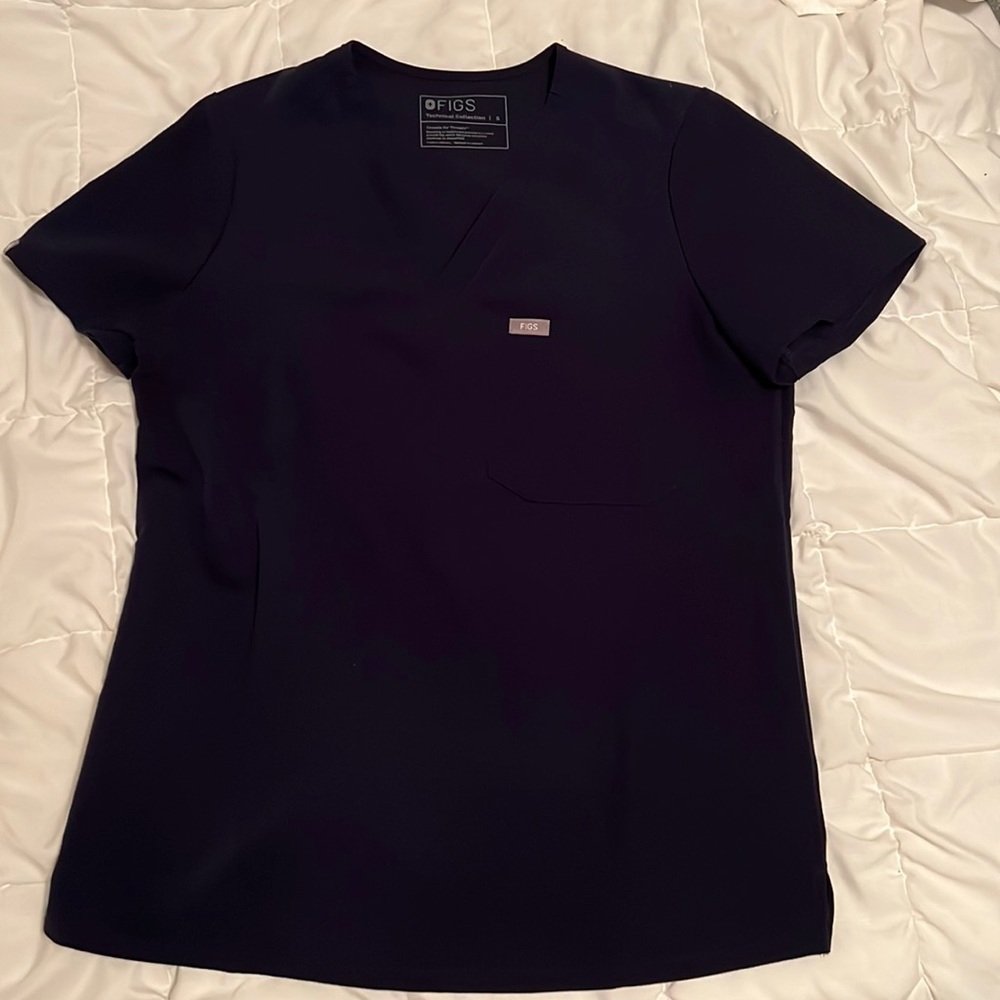 Hardly Worn Figs Scrub Top - Navy Size Small